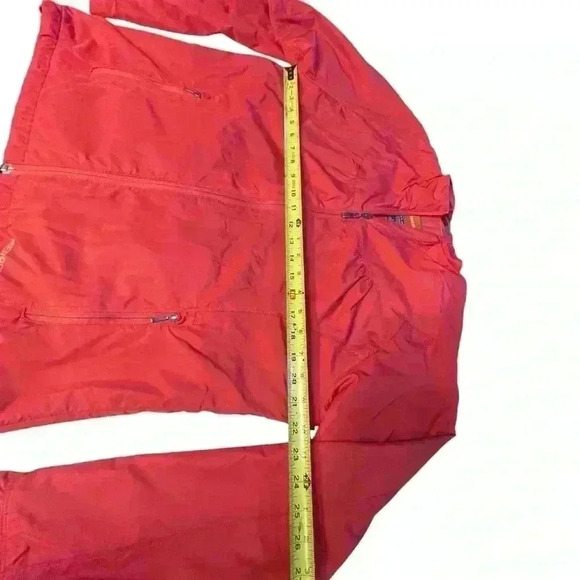 Merrell Womens Red Areoblock Long Sleeve Hooded Full-Zip Rain Jacket Size L - Picture 3 of 8